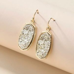 🔥3/$25🔥Crystal Cluster Geometric Drop Earrings